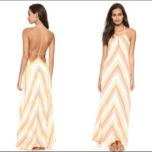 NWOT Free People Atlantis Chevron Maxi Dress XS